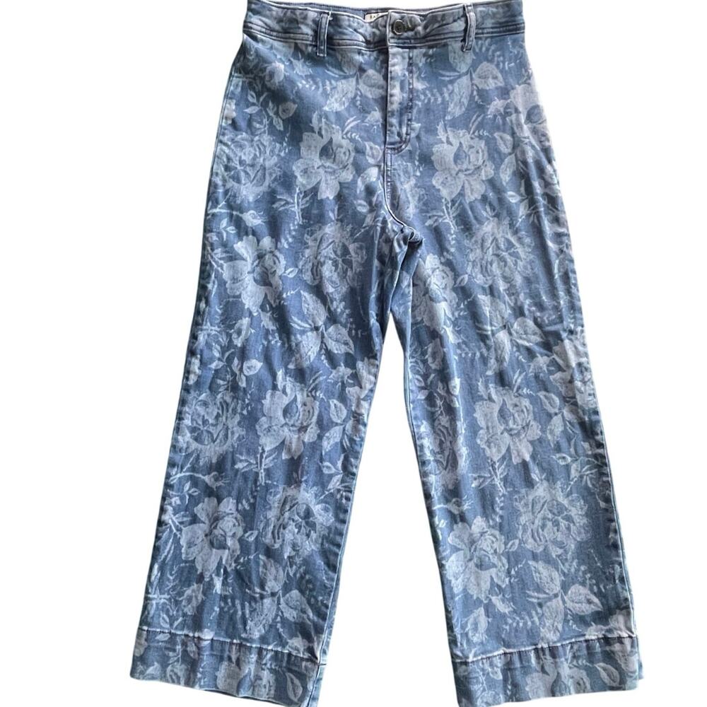 bagatelle Light Blue Floral Straight Leg Jeans